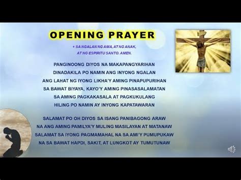 Opening prayer for online meeting tagalog